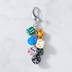 Acrylic Keyring With Lucky Charms - Lucky Dice Mix