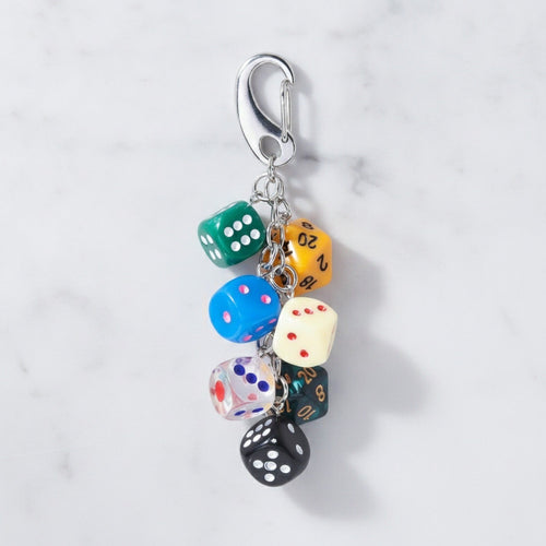 Acrylic Keyring With Lucky Charms - Lucky Dice Mix