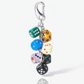 Acrylic Keyring With Lucky Charms - Lucky Dice Mix