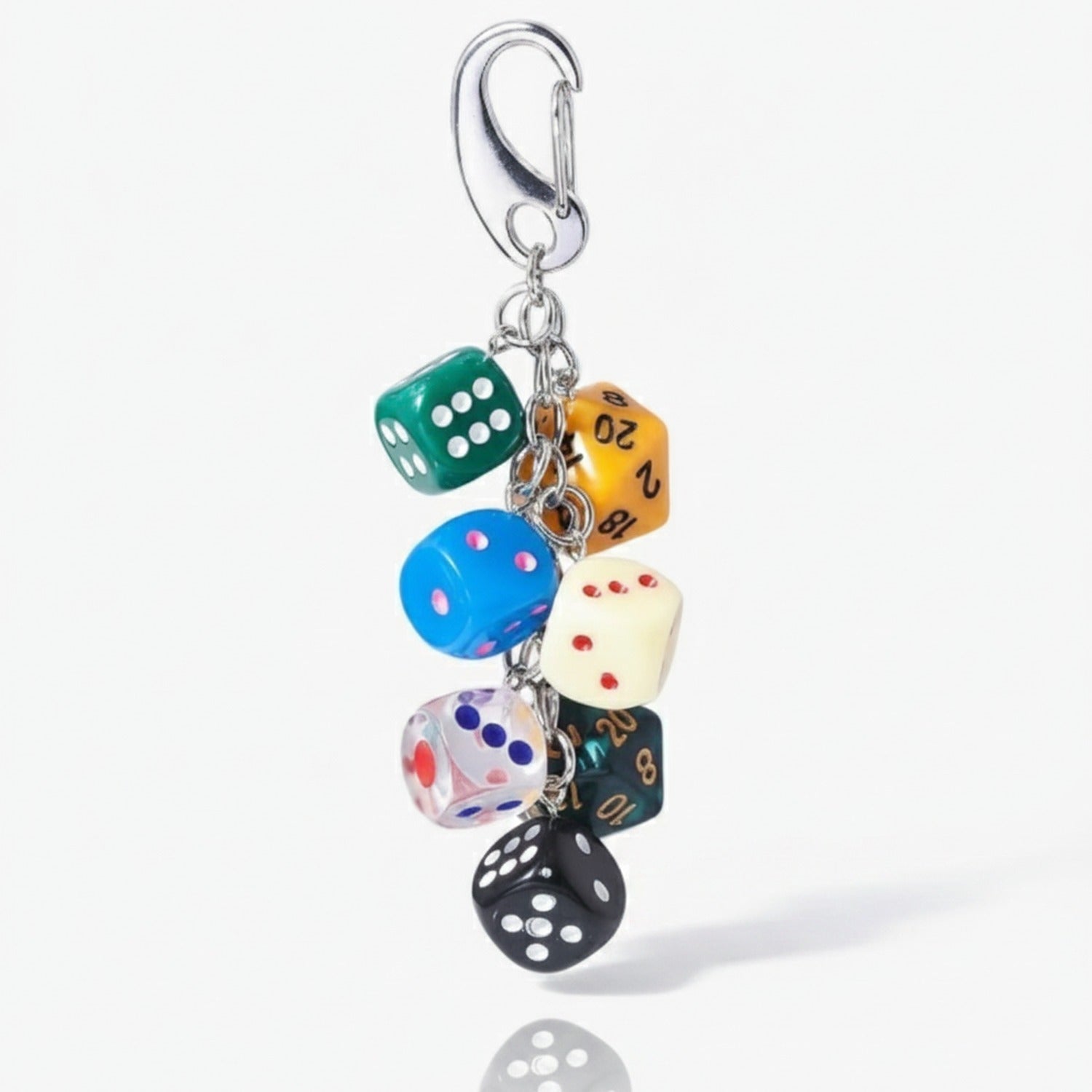 Acrylic Keyring With Lucky Charms - Lucky Dice Mix