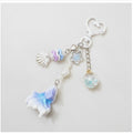 Ocean Fantasy Keychain with Shell & Star Charms - 25B51 Glass Ball Rainbow Fish Blue Purple – novelty & toys (view 1)