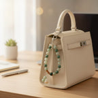 Jade Green Beaded Phone Charm Strap – tech (view 2)