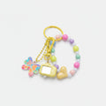 Beaded Bow Heart Charm Keyring - YSK11 – novelty & toys (view 1)