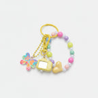 Beaded Bow Heart Charm Keyring - YSK11 – novelty & toys (view 1)