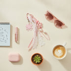 Lace Pearl Charm Keyring - Pink