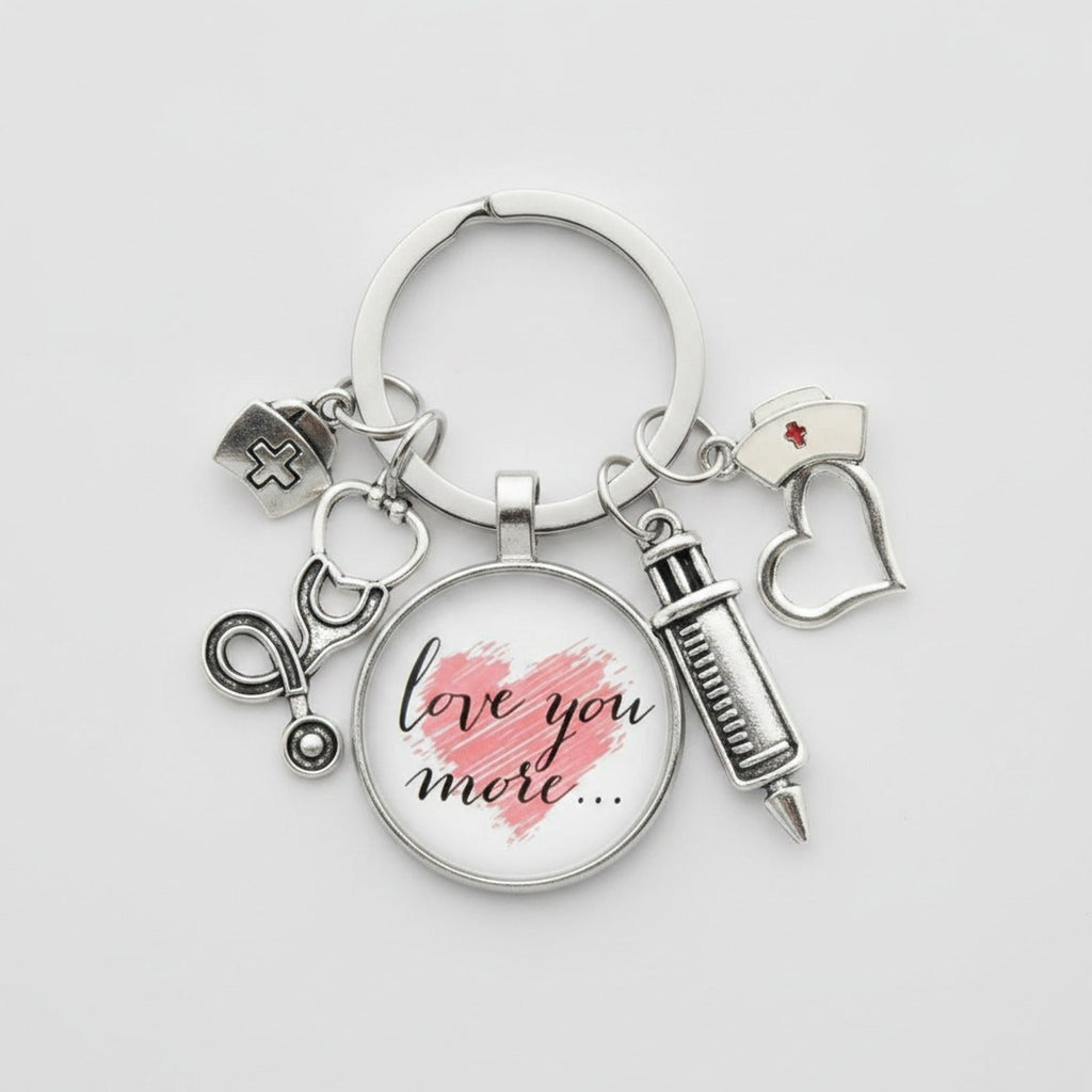 Medical Charm Heart Acrylic Keyring - Love You More – novelty & toys (view 1)