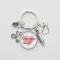 Medical Charm Heart Acrylic Keyring - Love You More – novelty & toys (view 1)