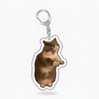 Pepe Frog Shooting Zombie Acrylic Keychain Charm - Crying Cat #2