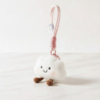 Cute Cloud Plush Keychain With Pink Rope – novelty & toys (view 2)