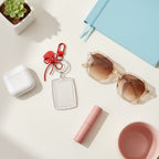 Clear Acrylic Photo Frame Keychain with Bow - Style 3 – novelty & toys (view 3)