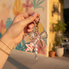 Bow Pearl Star Keychain - Style 3 – novelty & toys (view 3)