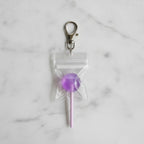 Lollipop Treat Bag Keychain Charm - Purple
