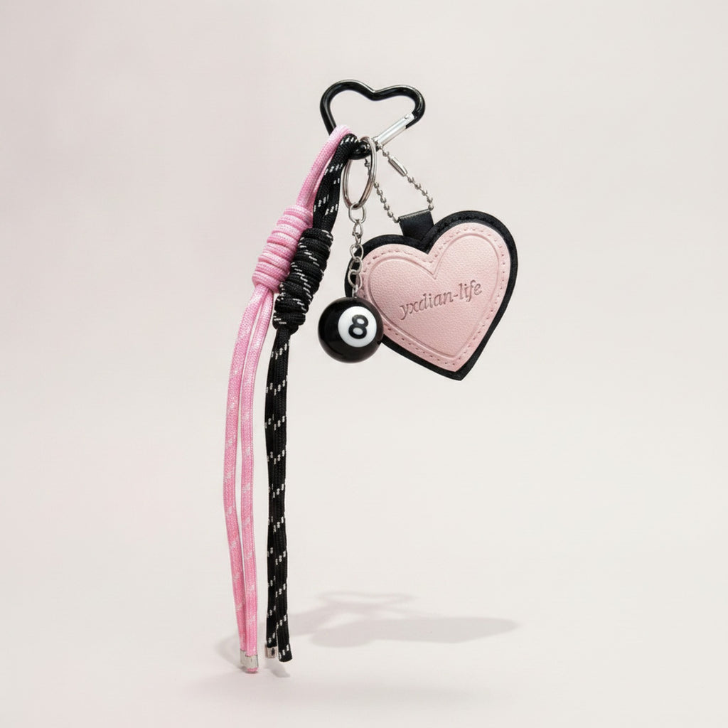 Heart 8-Ball Keyring - YSK02 – novelty & toys (view 1)
