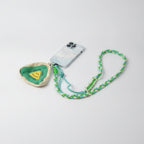 Braided Lanyard Phone Sling with Pouch - Adjustable Mint Green Beige Long Rope Pouch Green Charm