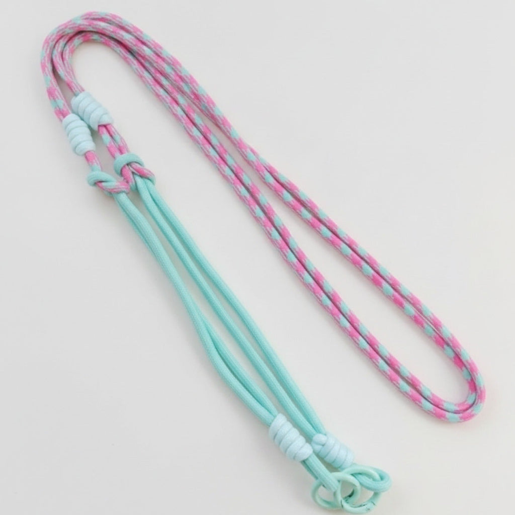 Rope Phone Strap With Beaded Detailing - Lavender Blue Adjustable Strap