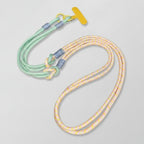 Rope Phone Strap With Beaded Detailing - Cyan Purple Adjustable Crossbody/Necklace/Bracelet
