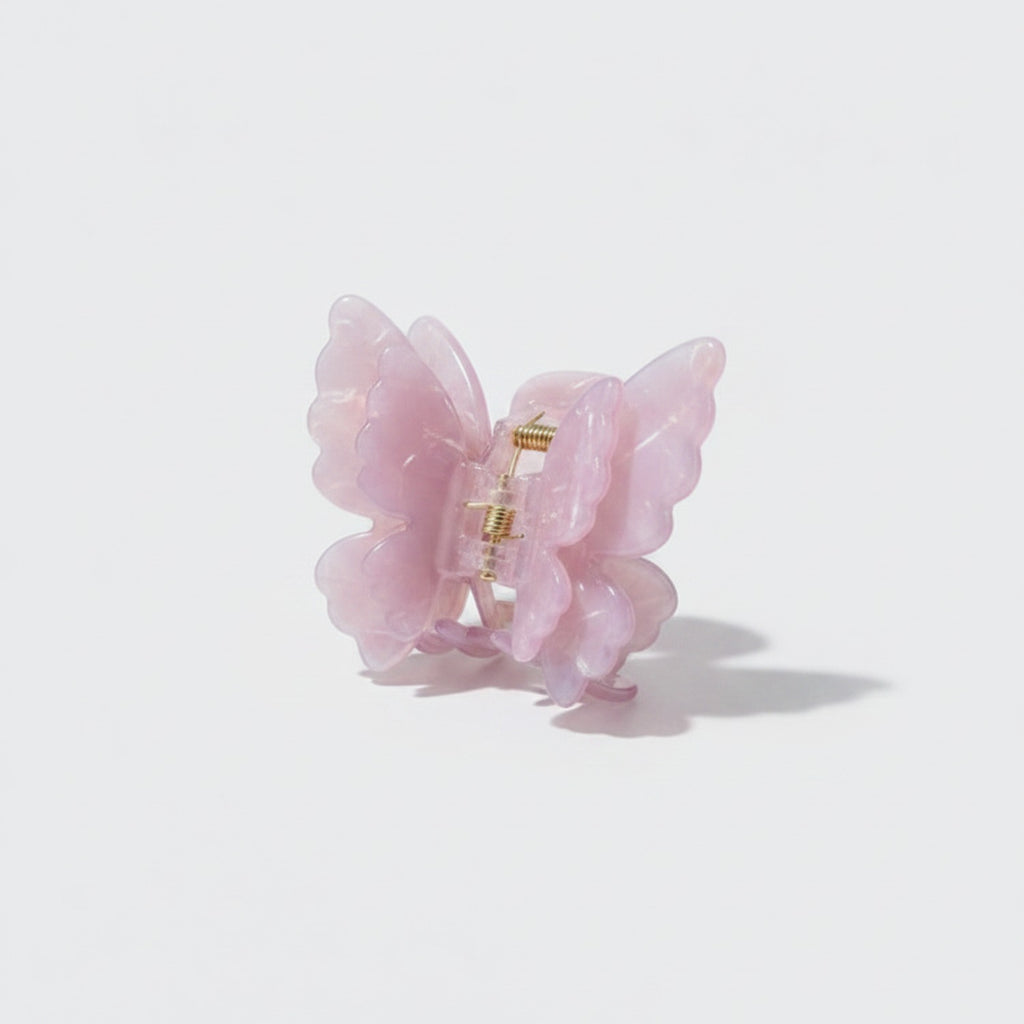 Pearl Butterfly Hair Claw Clip - Pink Butterfly Hair Clip – hair accessories (view 1)