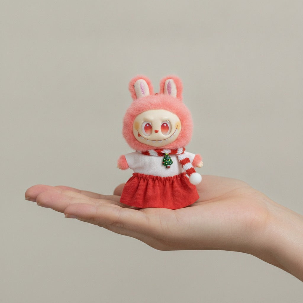 Cute Christmas Bunny Plush Keychain – novelty & toys (view 3)