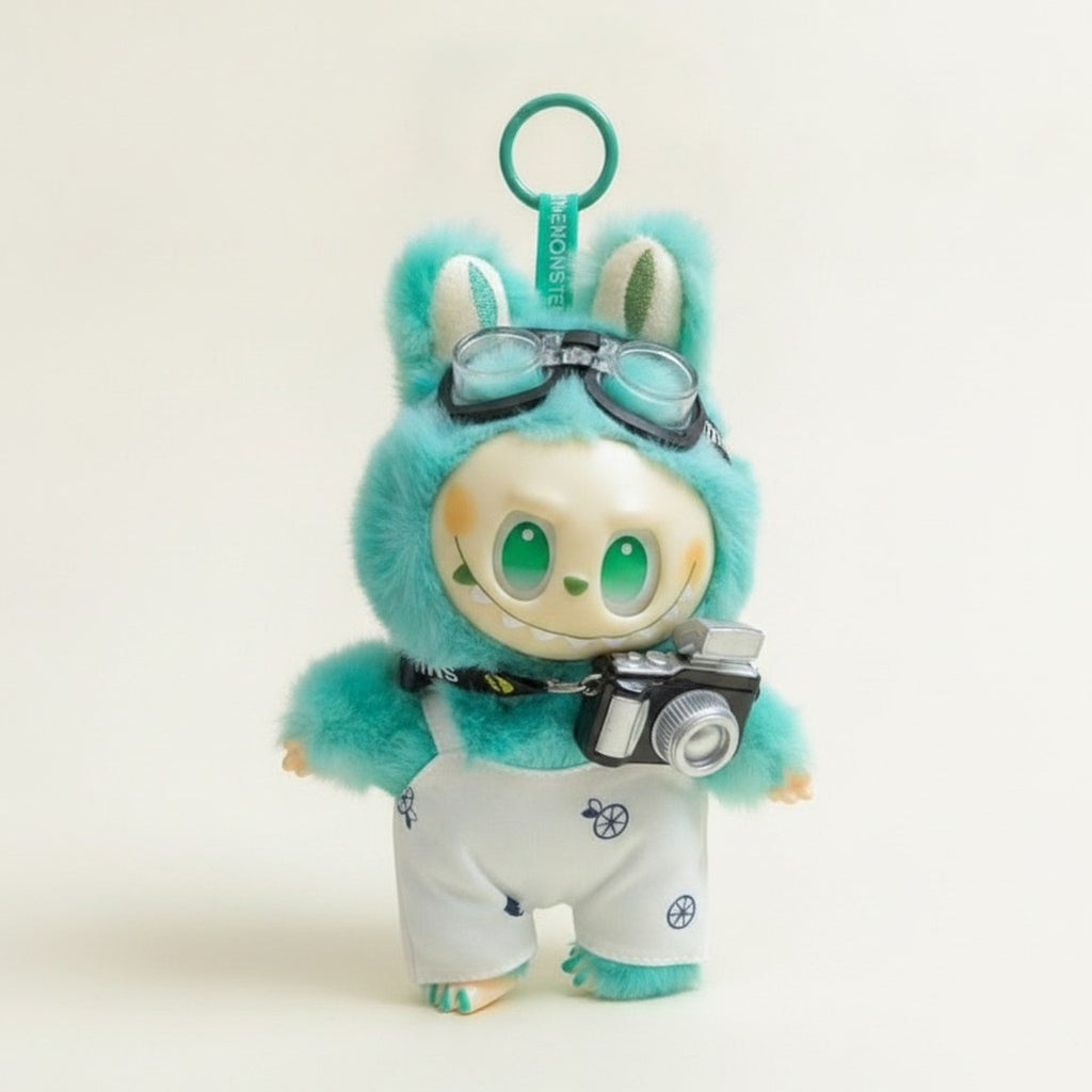 Cute Monster Plush Camera Keychain – novelty & toys (view 1)