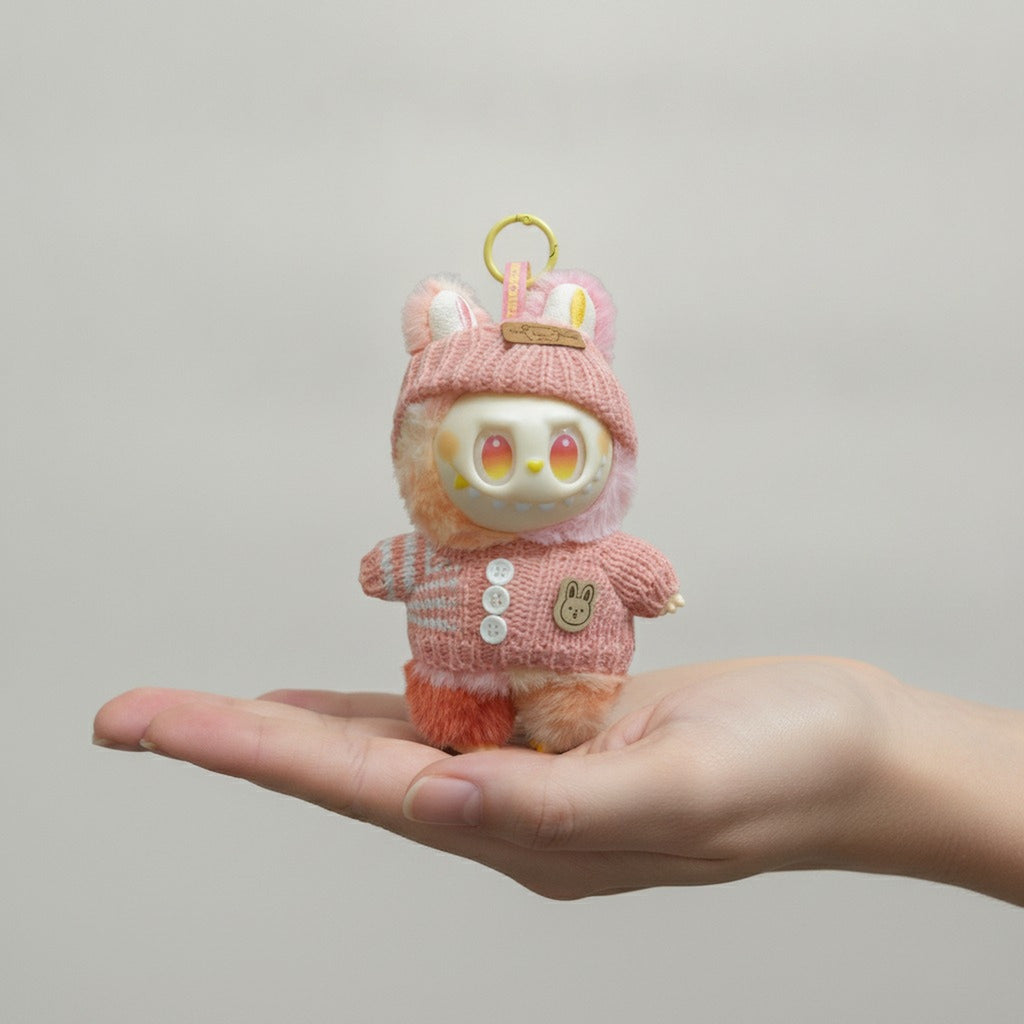 Knitted Bunny Monster Plush Keychain – novelty & toys (view 3)