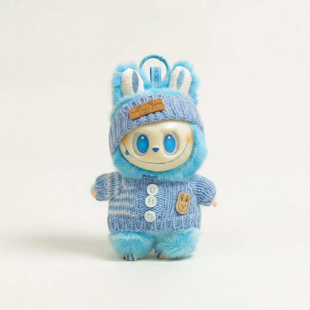 Charming Knitted Bunny Plush Charm – apparel accessories (view 1)