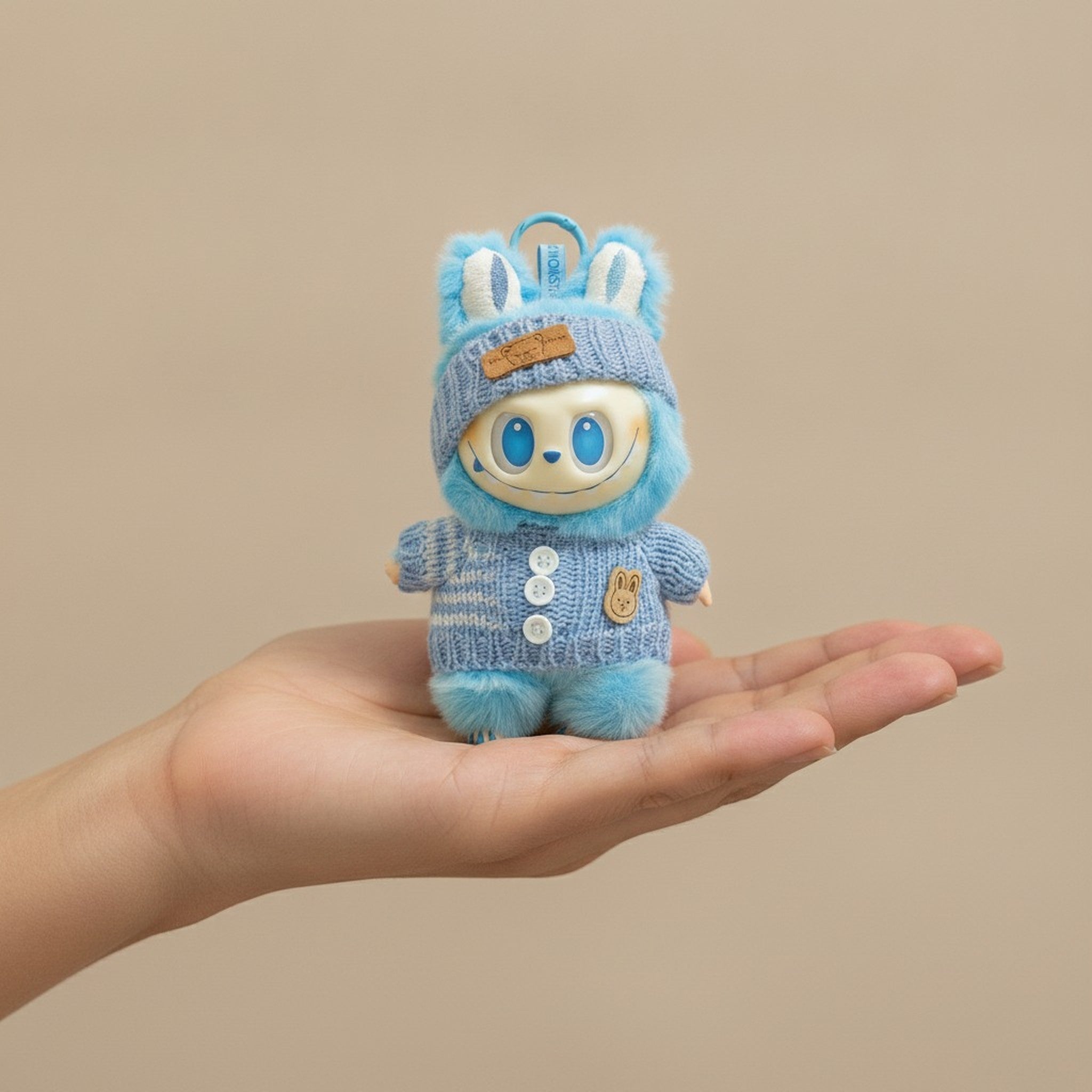 Charming Knitted Bunny Plush Charm – apparel accessories (view 3)