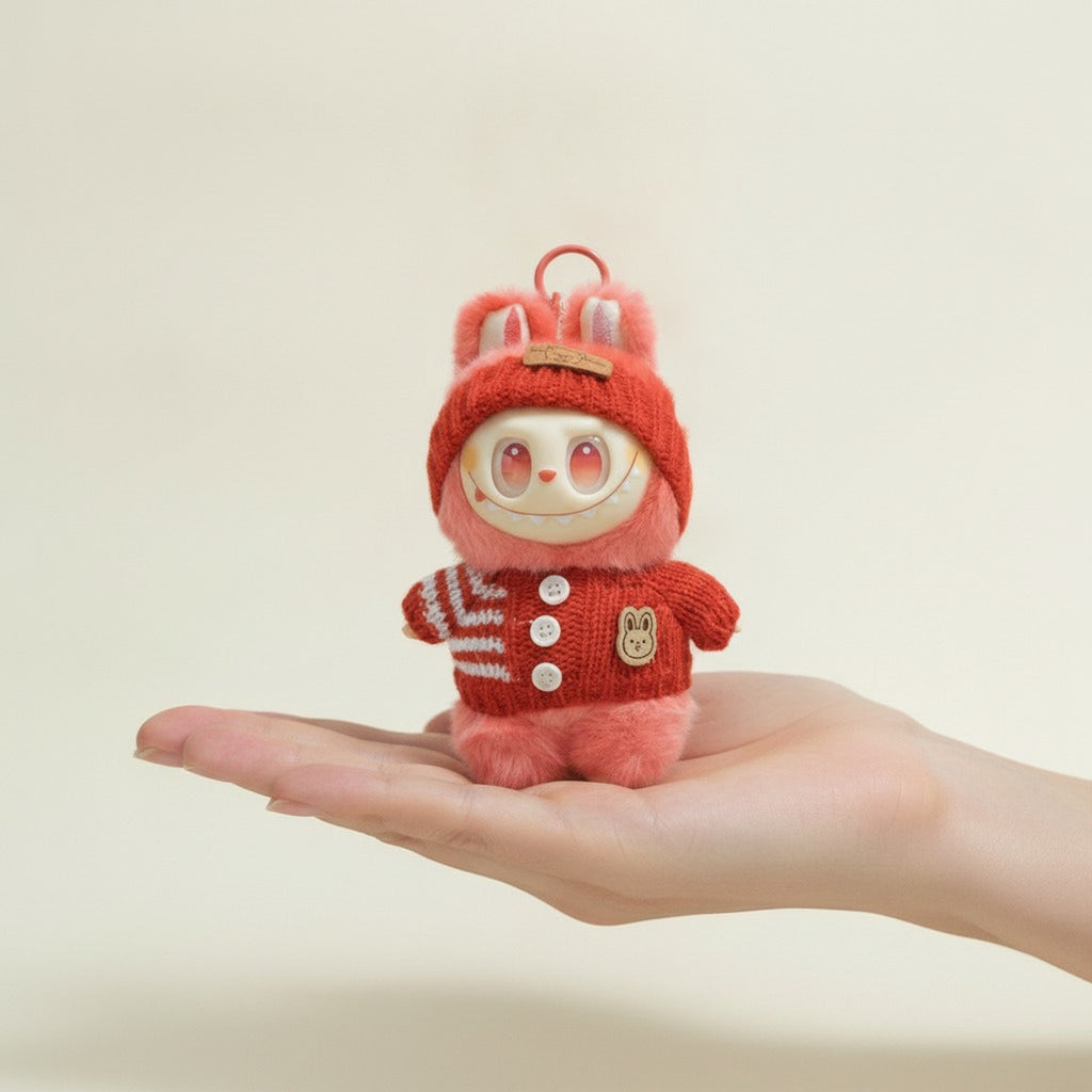 Creepy Cute Bunny Plush Keychain – novelty & toys (view 3)