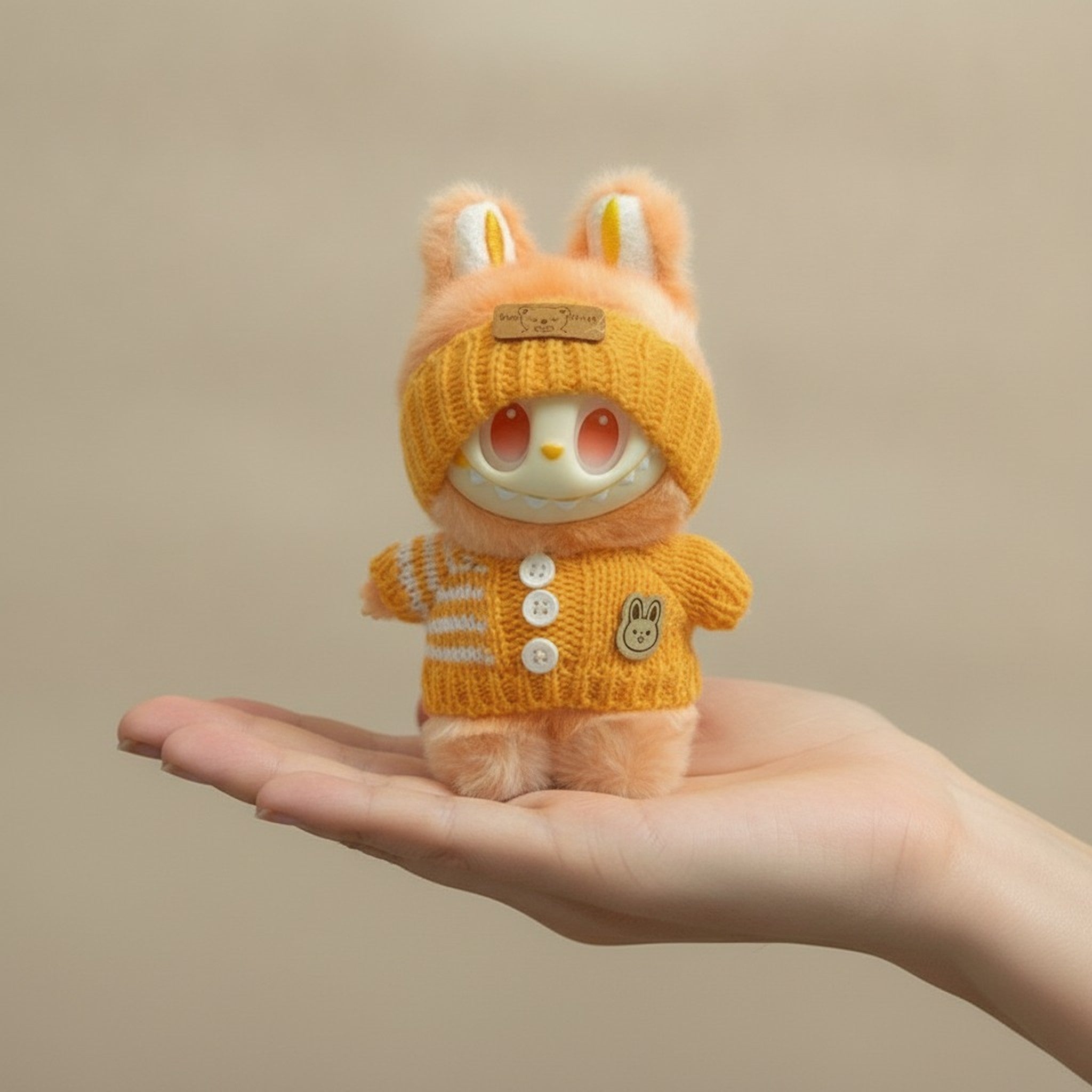 Fluffy Knitted Character Plush Keychain – apparel accessories (view 3)