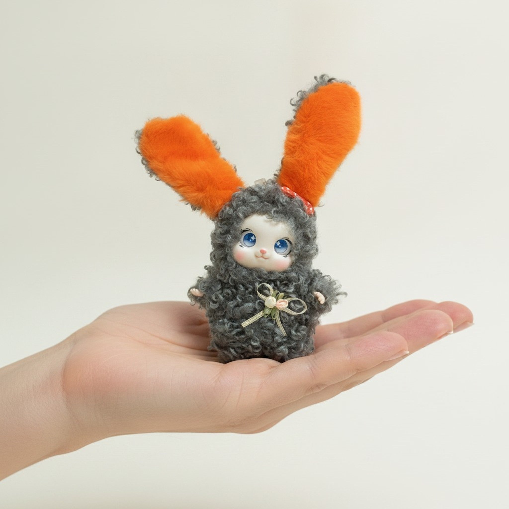 Fluffy Bunny Doll Bag Charm Keychain – novelty & toys (view 3)