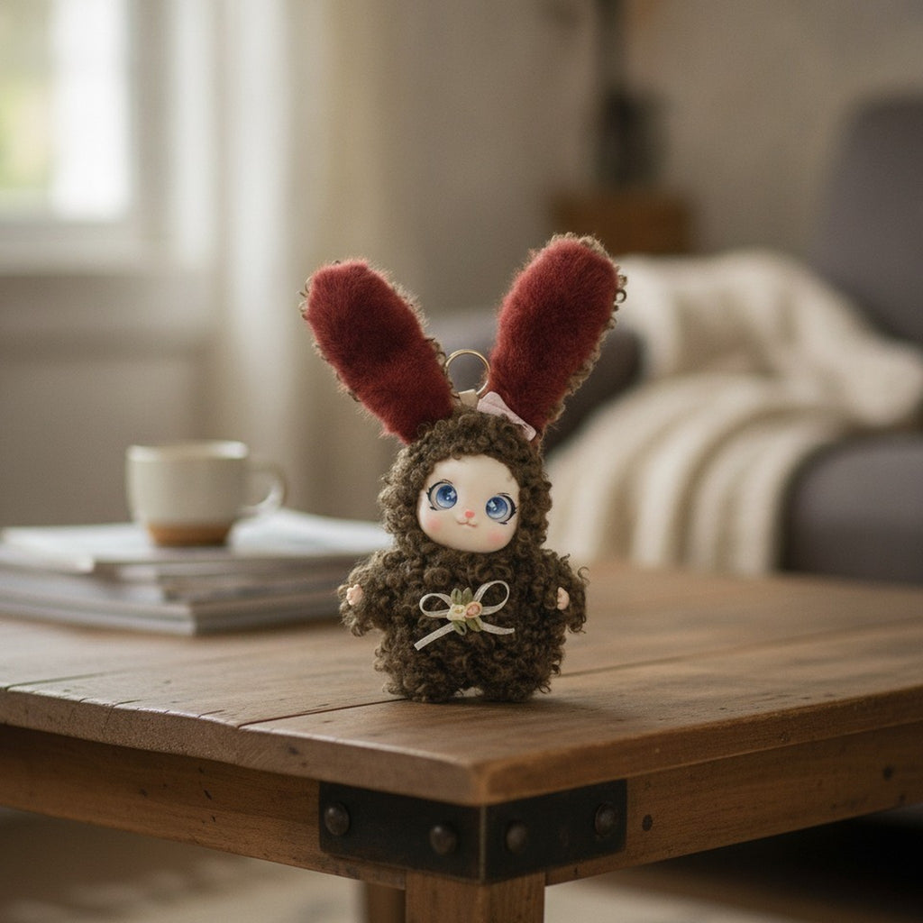 Fluffy Bunny Doll Keychain – novelty & toys (view 2)