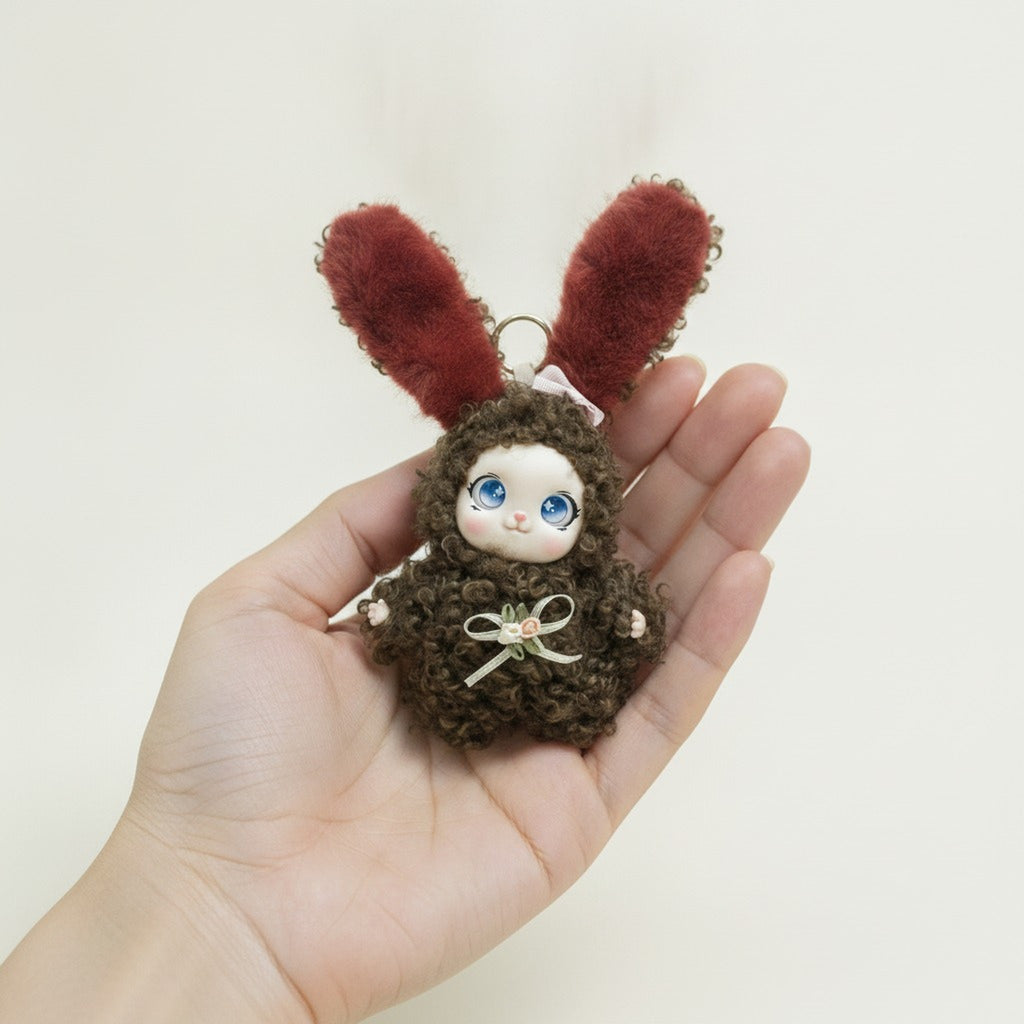 Fluffy Bunny Doll Keychain – novelty & toys (view 3)