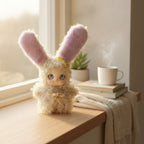 Curly Plush Bunny Doll – novelty & toys (view 2)