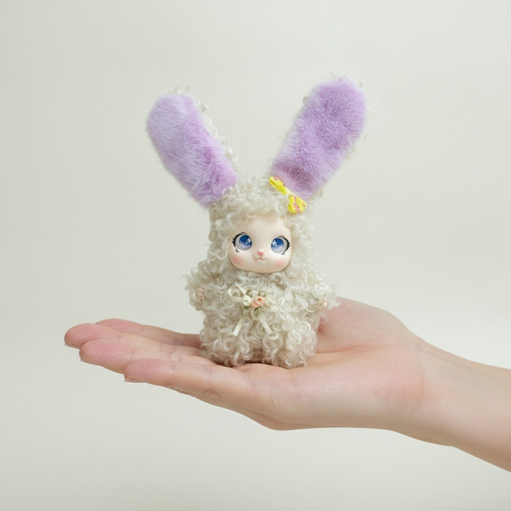 Curly Plush Bunny Doll – novelty & toys (view 3)