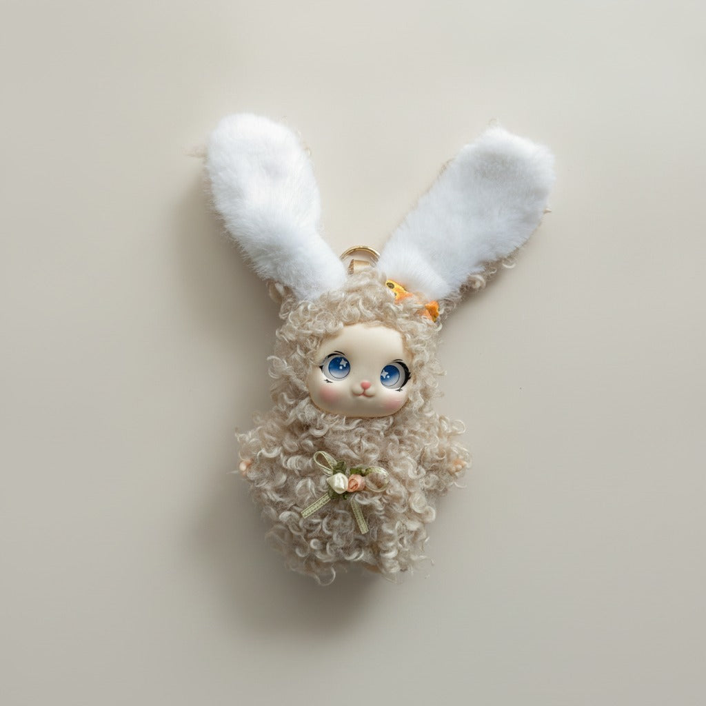 Fluffy Bunny Doll Bag Charm – novelty & toys (view 1)