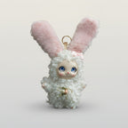 Plush Bunny Lamb Charm Keychain – novelty & toys (view 1)
