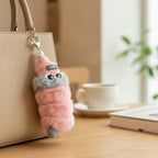 Fluffy Hat & Sunglasses Keychain – bags & wallets (view 2)