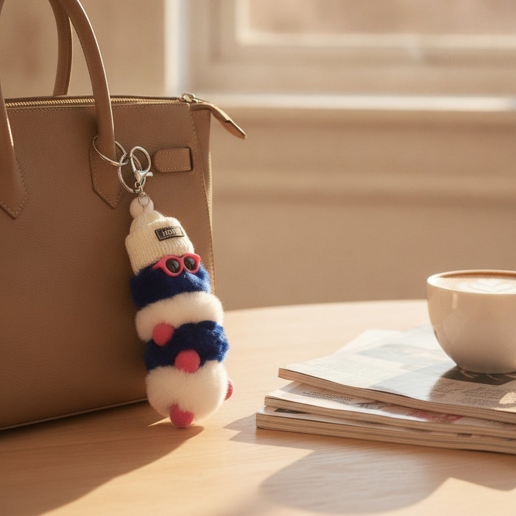 Fluffy Fur Character Keychain – bags & wallets (view 2)