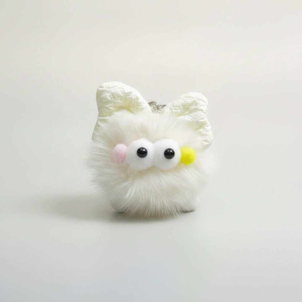 Adorable Fluffy Big-Eyed Keychain – novelty & toys (view 1)