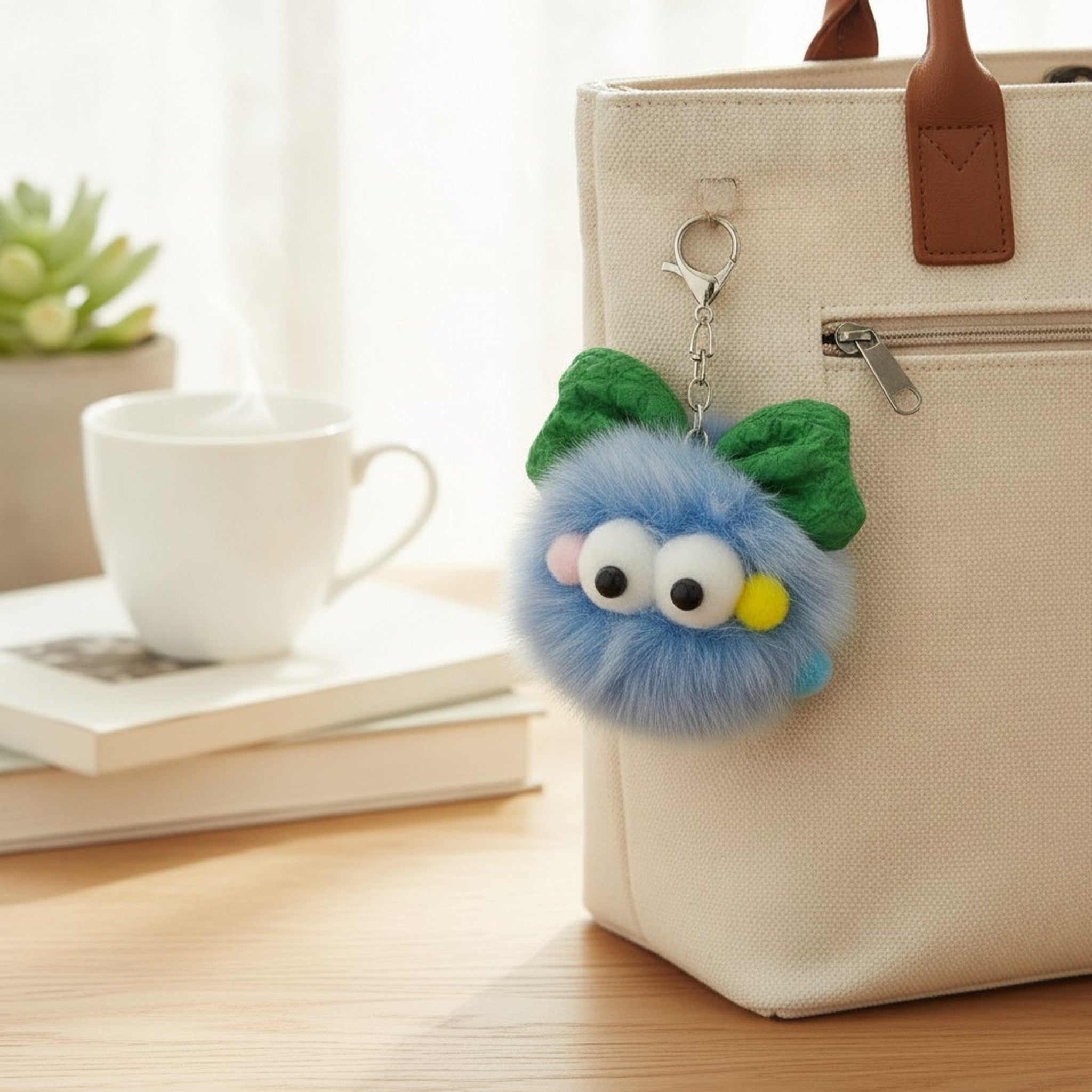 Fluffy Monster Keychain Charm – novelty & toys (view 2)