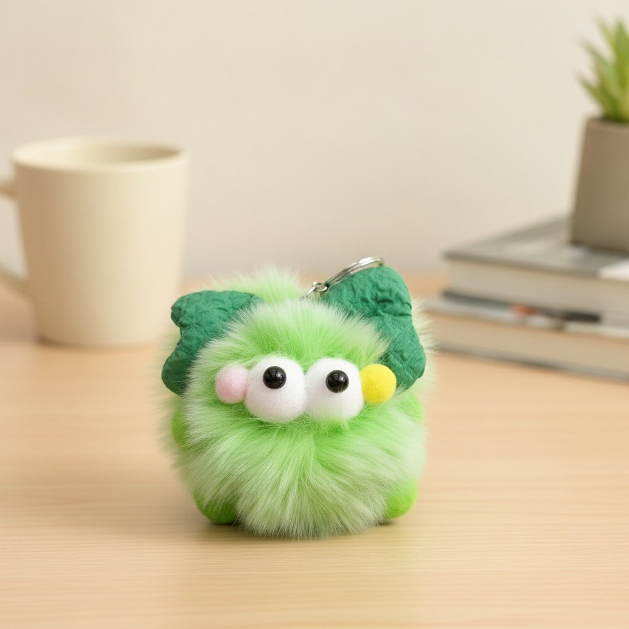 Cute Fluffy Monster Keychain – novelty & toys (view 2)