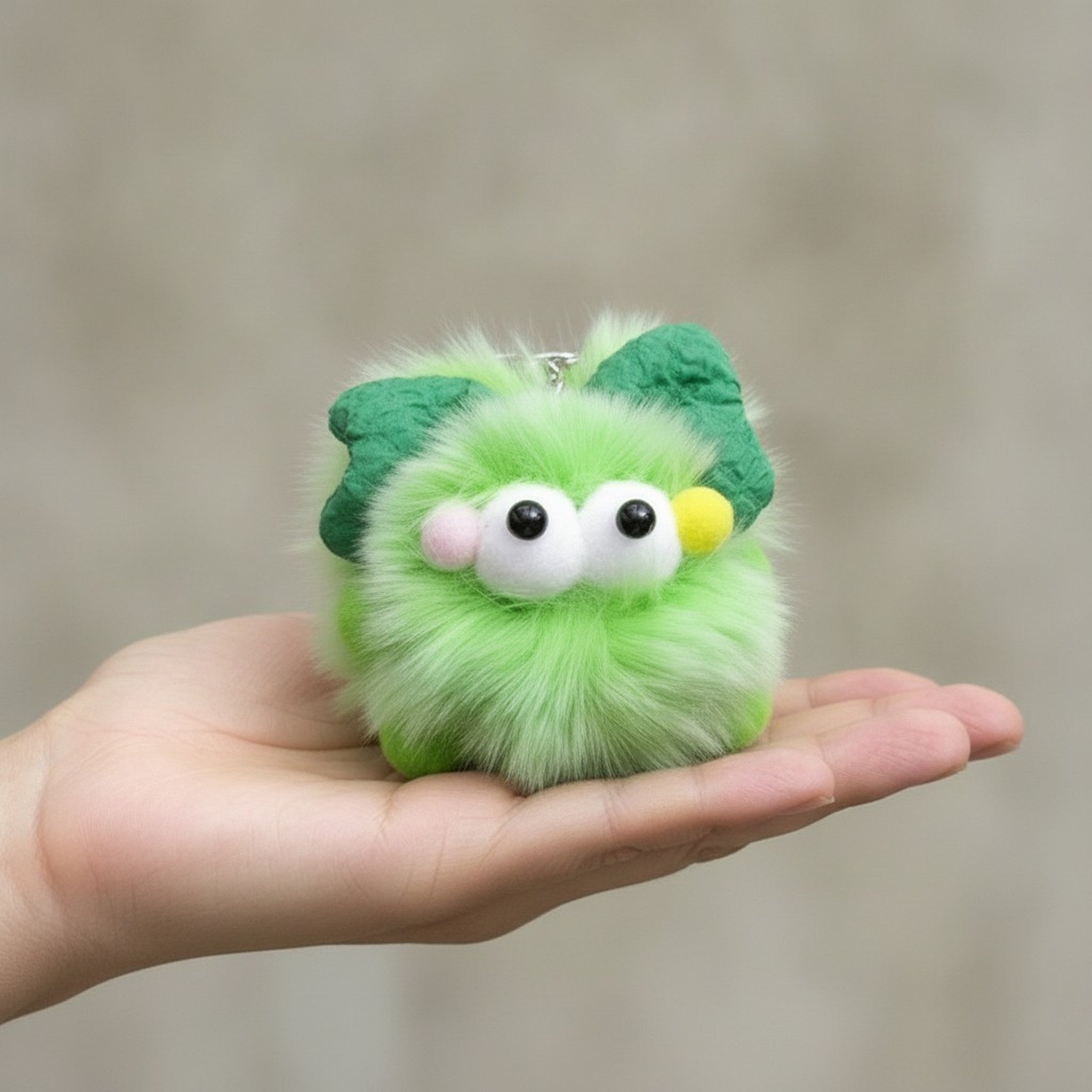 Cute Fluffy Monster Keychain – novelty & toys (view 3)