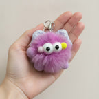 Cute Fluffy Googly Eye Keychain – novelty & toys (view 3)