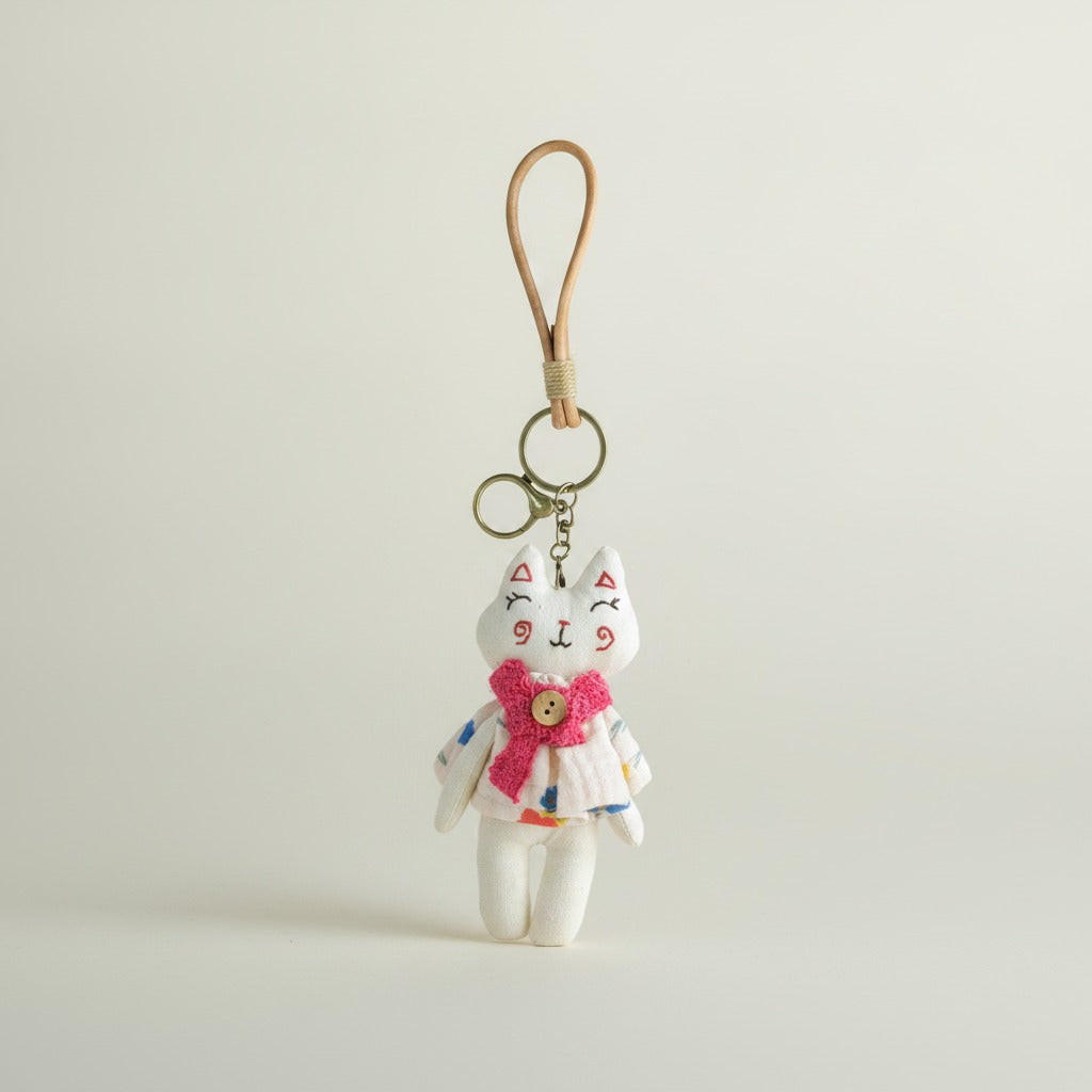 Cute Cat Plush Keychain – novelty & toys (view 1)