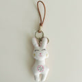 Embroidered Bunny Plush Keychain Charm – apparel accessories (view 1)