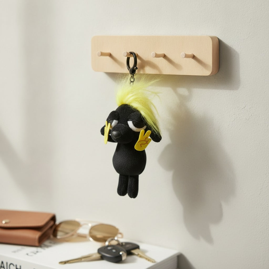 Cartoon Character Plush Keychain – novelty & toys (view 2)