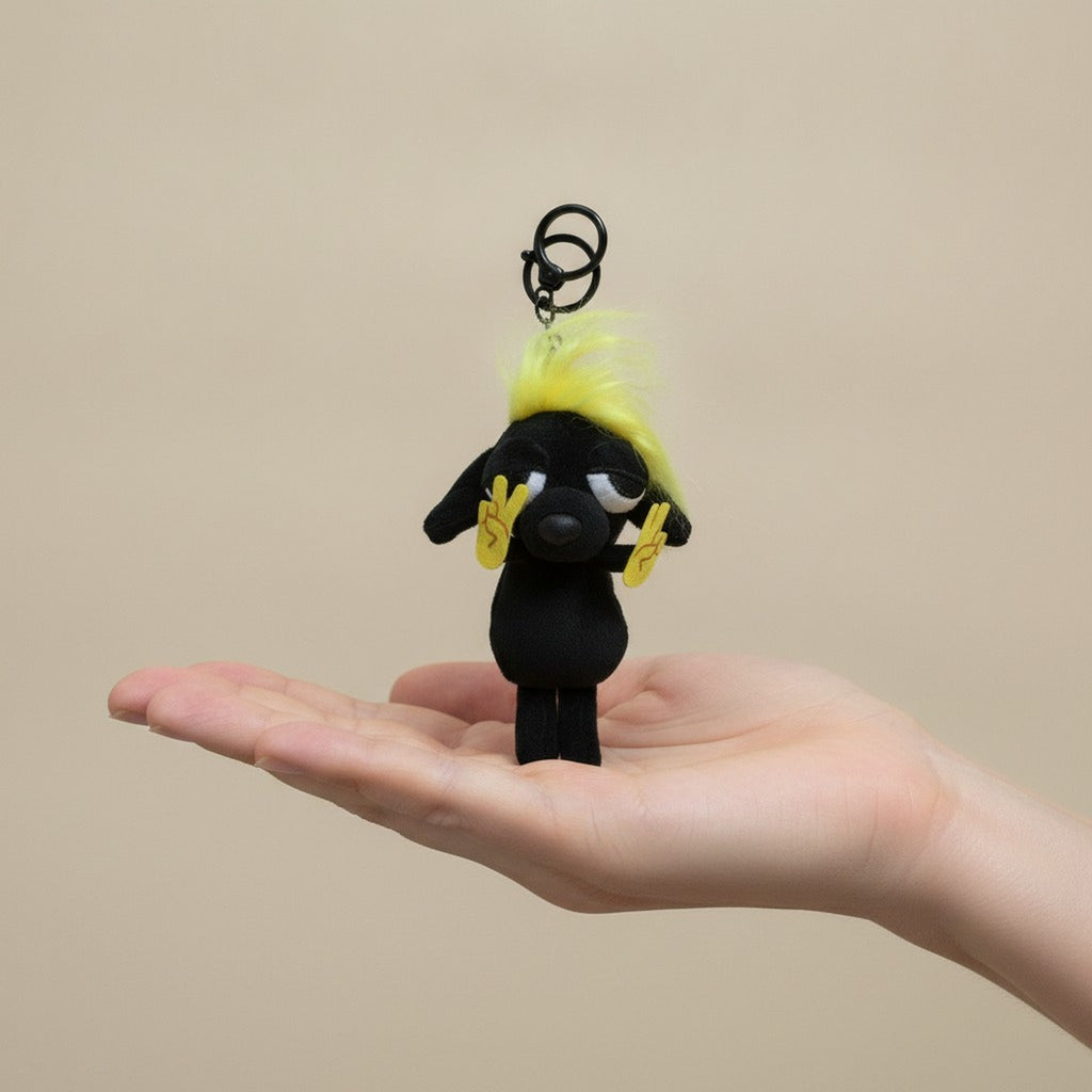Cartoon Character Plush Keychain – novelty & toys (view 3)