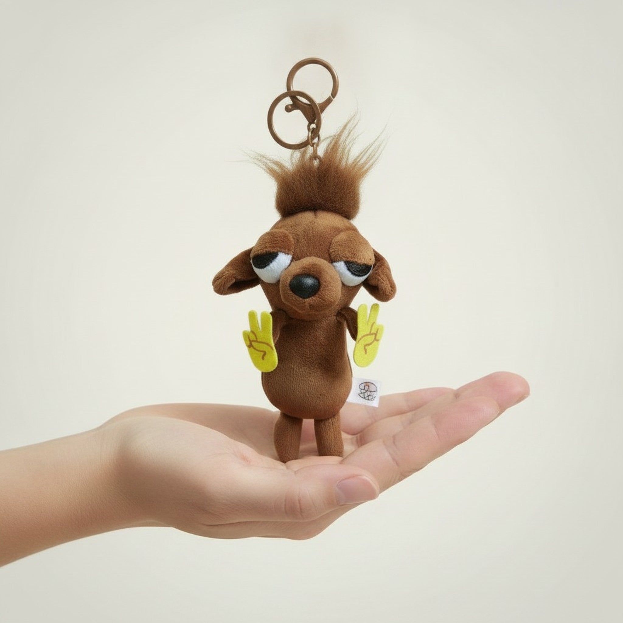 Sleepy Eyes Character Plush Keychain – novelty & toys (view 3)