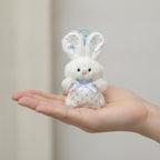 Soft Polka Dot Bunny Plush Keychain – novelty & toys (view 3)