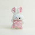 Fluffy Gingham Bunny Plush Charm – novelty & toys (view 1)