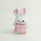 Fluffy Gingham Bunny Plush Charm – novelty & toys (view 1)
